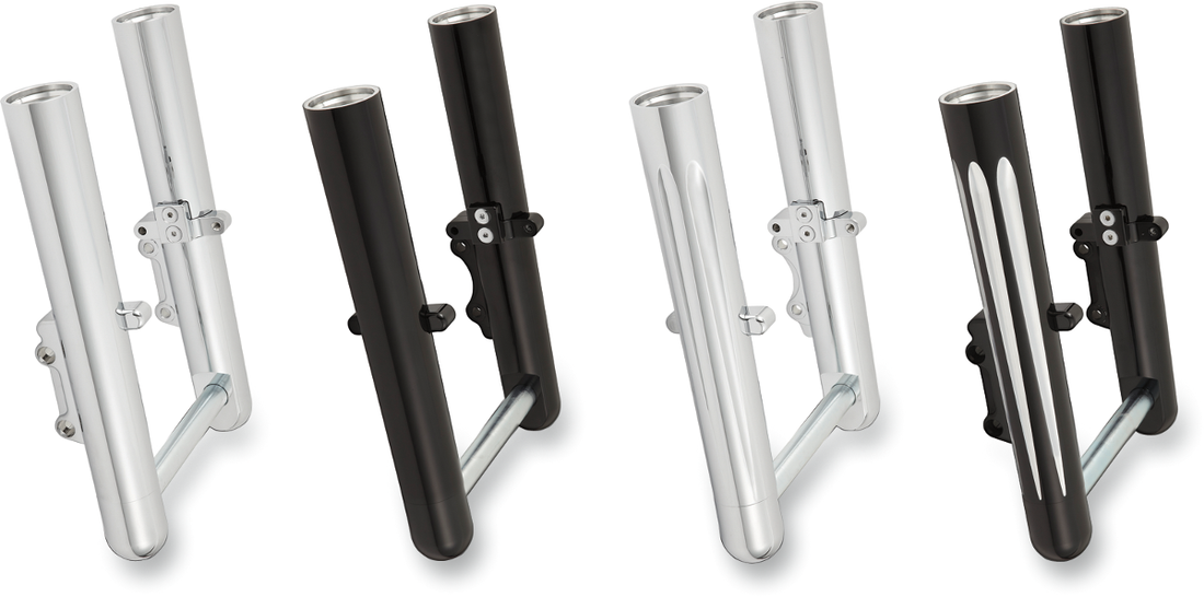 0403-0036 - ARLEN NESS Hot Legs Fork Legs - Dual Disc - Deep Cut - Black - '00-'07 FLT 06-513