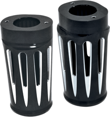 0411-0015 - ARLEN NESS Deep Cut Fork Boot Covers - Black Anodized - FLHTD 20-014
