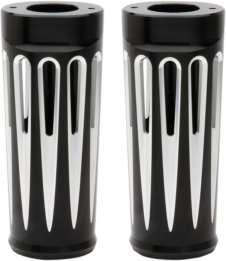 0411-0085 - ARLEN NESS Deep Cut Fork Boot Covers - Black Anodized - +2" - FL 20-029