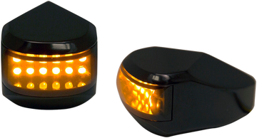 2020-1764 - ALLOY ART LED Driving/Turn Signal Light - Black - Smoke Lens MRL-4B