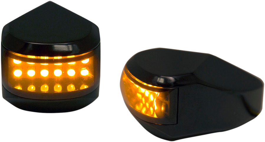 2020-1764 - ALLOY ART LED Driving/Turn Signal Light - Black - Smoke Lens MRL-4B