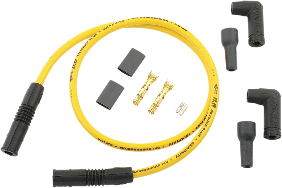 DS-242655 - ACCEL 8.8 mm Universal Spark Plug Wires (2) - Variangle - Yellow 173085