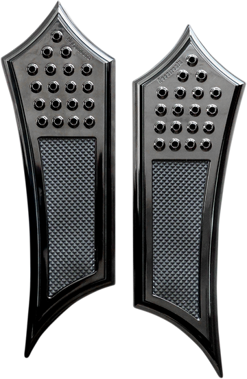 1621-0870 - ACCUTRONIX Front Floorboards - Extended - Black - Drilled - Instigator - FL FBF01-DIB