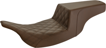 0801-1354 - SADDLEMEN Step-Up Seat - Front Lattice Stitch - Brown 897-07-172BR