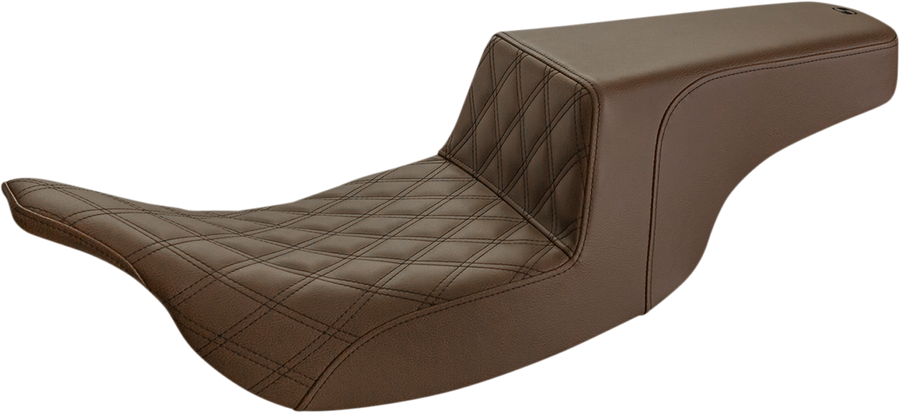 0801-1354 - SADDLEMEN Step-Up Seat - Front Lattice Stitch - Brown 897-07-172BR