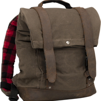 3517-0414 - BURLY BRAND Roll Top Backpack - Dark Oak B15-1020D