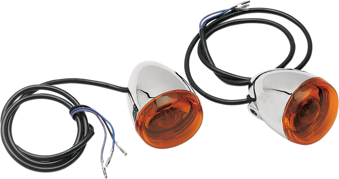 8500A - CHRIS PRODUCTS Front Signal Light Assembly - Chrome/Amber - Dual-Filament 8500A