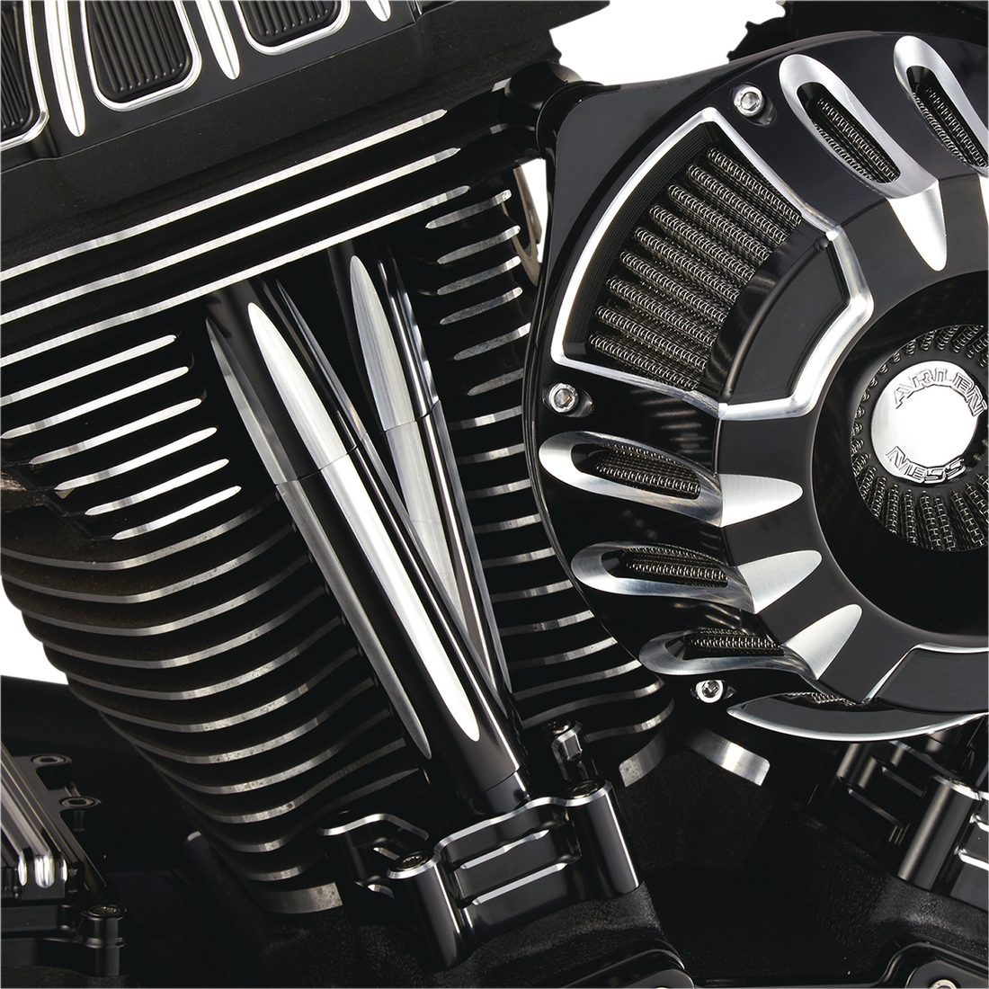 0928-0087 - ARLEN NESS Deep Cut Pushrod Covers - Black 03-631