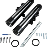 0403-0099 - ARLEN NESS Hot Legs Fork Legs - Dual Disc - Deep Cut - Black/Silver 40-512