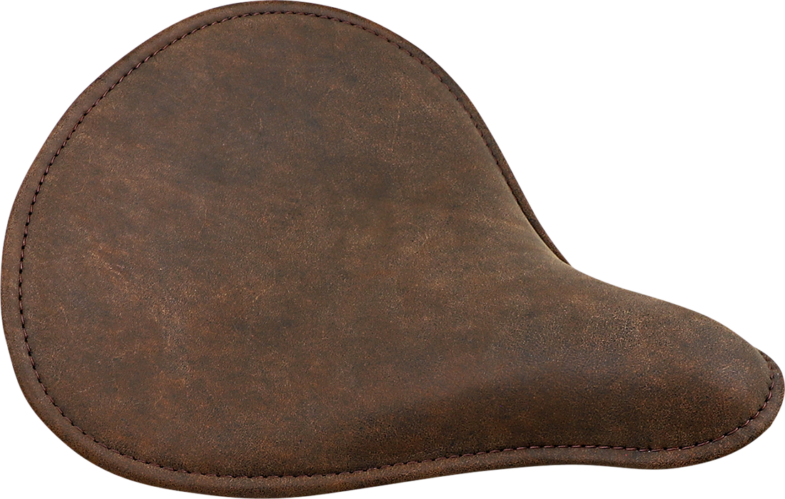 DRAG SPECIALTIES Seat - Spring Solo - Low-Profile - Large - Distressed Brown Leather/Perimeter Stitch 0806-0056