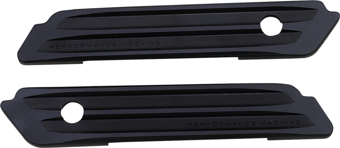 3501-1775 - PERFORMANCE MACHINE (PM) Drive Saddlebag Latch Covers - Black Ops - 2014+ 0200-2006-SMB