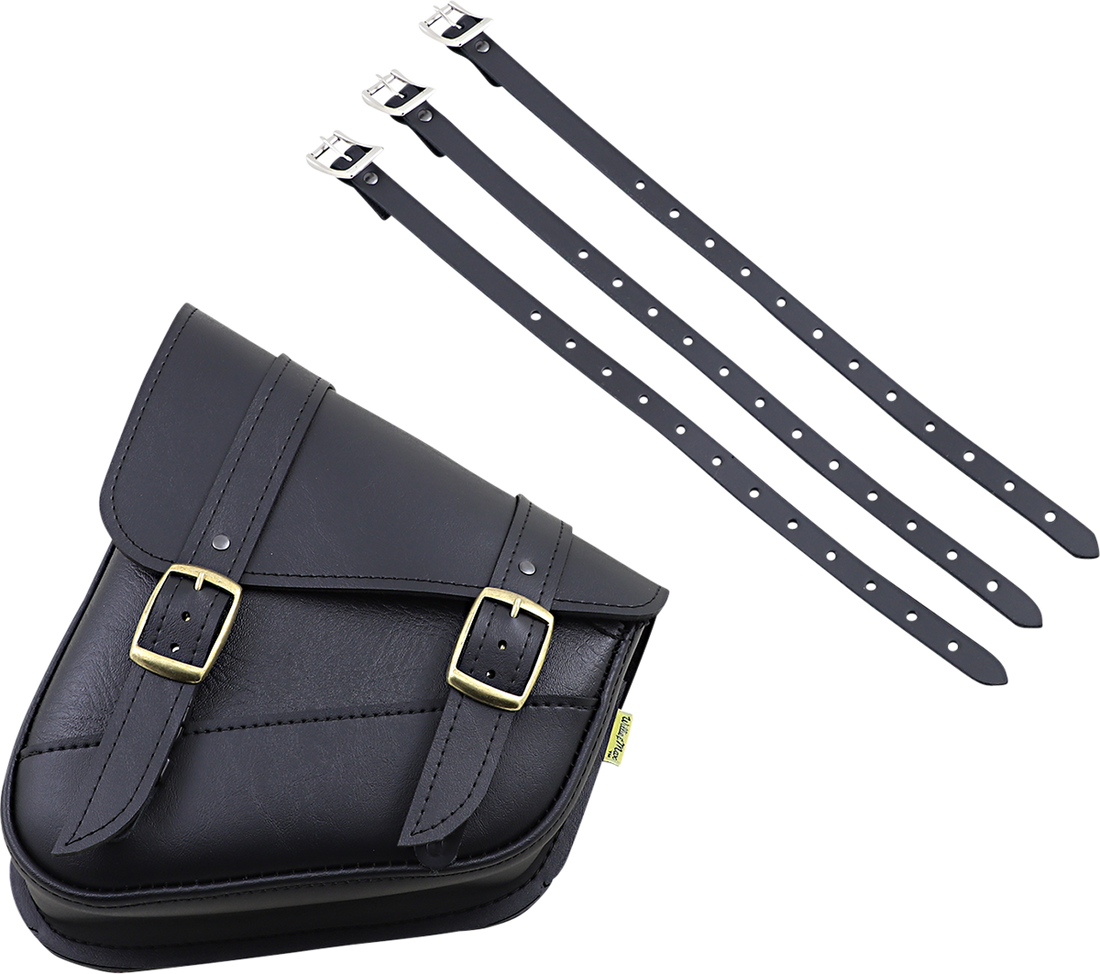 3501-1732 - WILLIE & MAX LUGGAGE Softail Swing Arm Bag - Black 59776-08