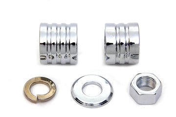 2021-5 - Front Axle Spacer Kit Groove Style Chrome