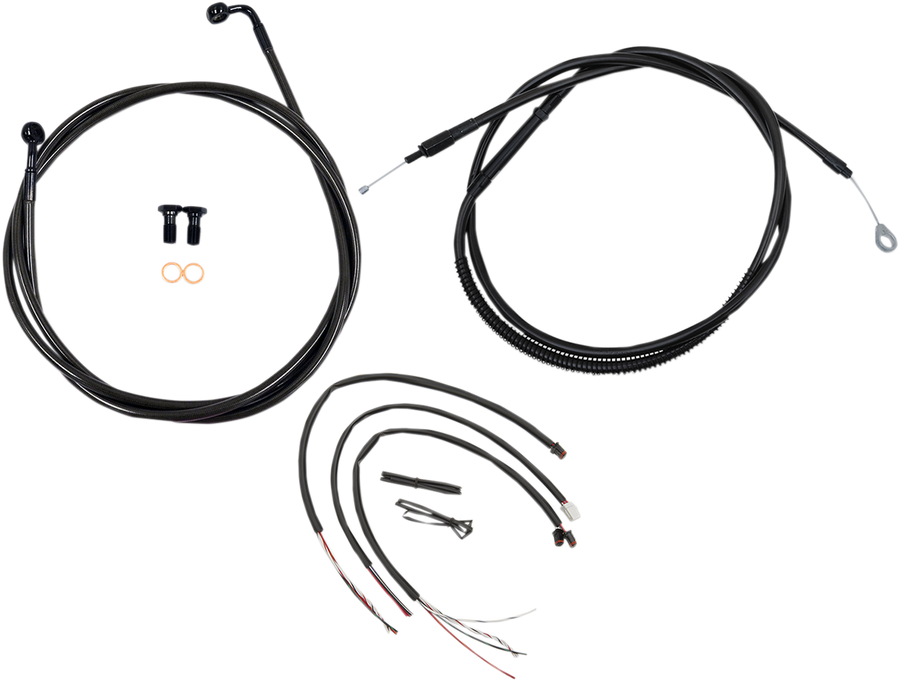0662-0548 - LA CHOPPERS Cable Kit - 12" - 14" Ape Hanger Handlebars - Midnight LA-8153KT2-13M