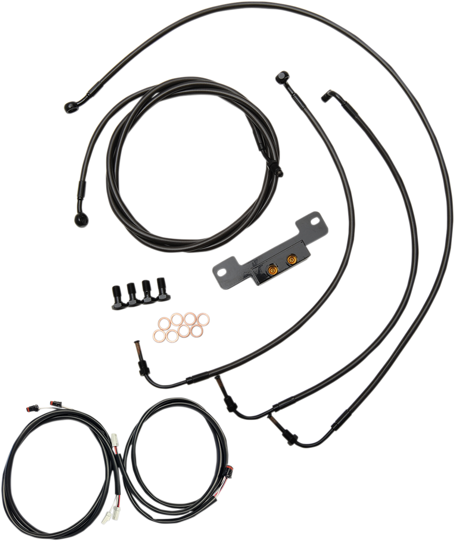 0662-0569 - LA CHOPPERS Cable Kit - 12" - 14" Ape Hanger Handlebars - Midnight LA-8055KT3-13M
