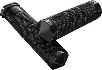 0630-2787 - ACCUTRONIX Grips - Knurled - Diamond - Cable - Black GR100-SKIB