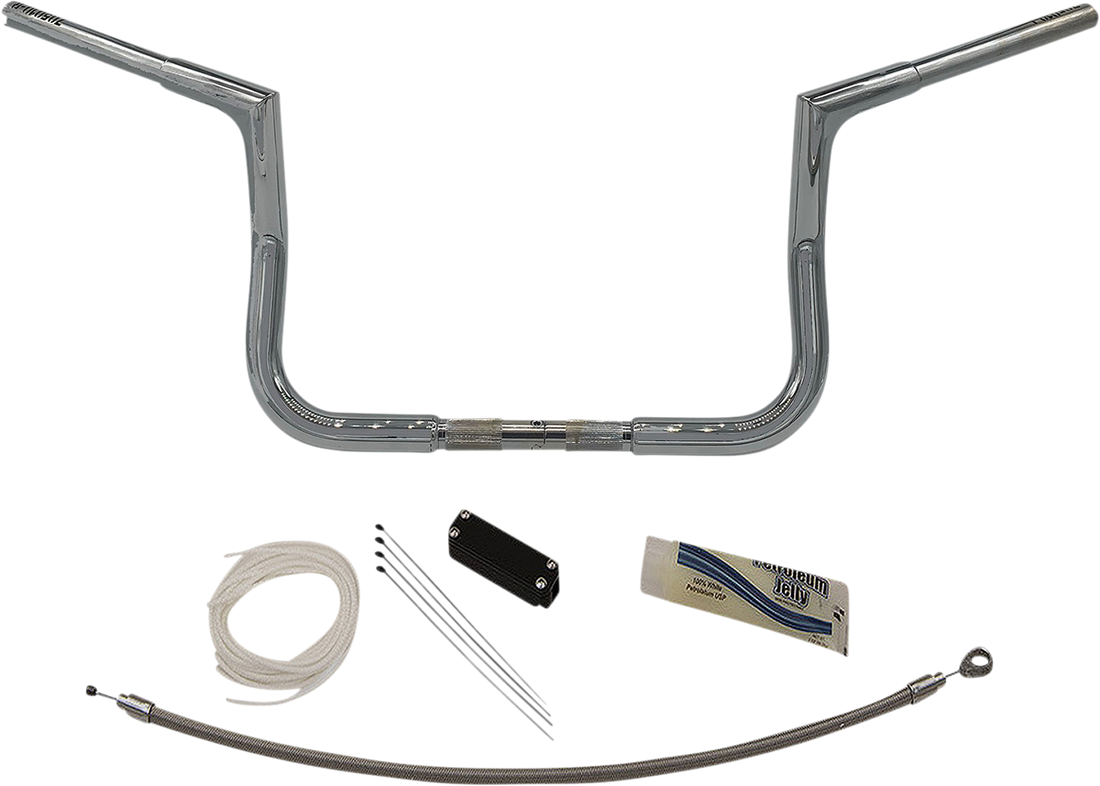 0601-5536 - FAT BAGGERS INC. Handlebar Kit - Flat Top - 10" - Chrome 709110