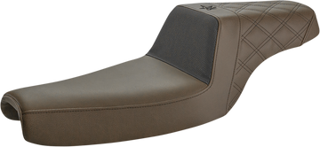 0804-0773 - SADDLEMEN Unknown Industries Seat - Front Carbon Fiber/Black Gripper Lumbar/Rear Lattice Stitch - XL UN07-11-173BR