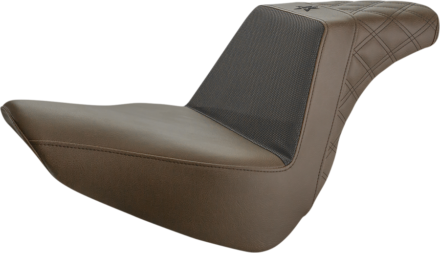 0802-1441 - SADDLEMEN Unknown Industries Seat - Front Carbon Fiber/Black Gripper Lumbar/Rear Lattice Stitch - FLFB UN18-27-173BR