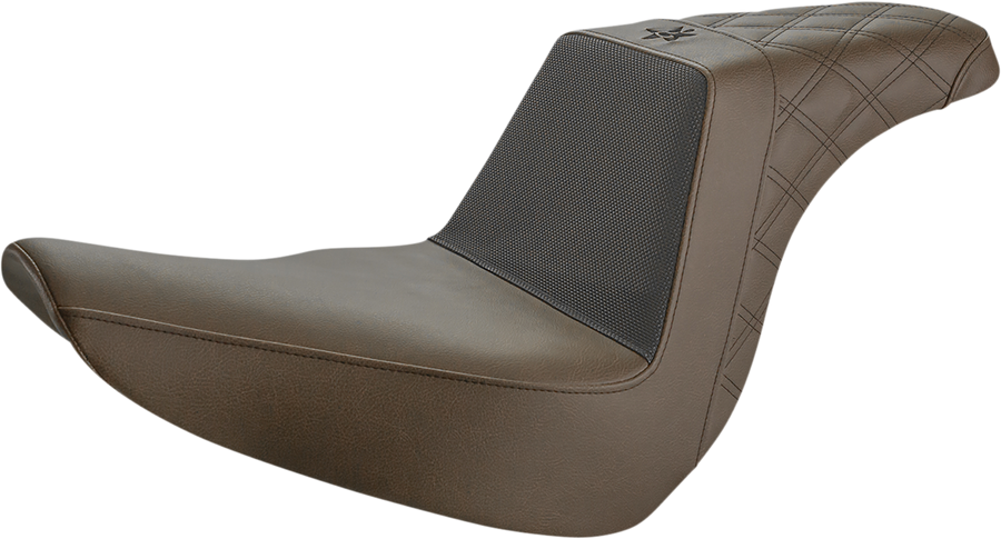 0802-1443 - SADDLEMEN Unknown Industries Seat - Front Carbon Fiber/Black Gripper Lumbar/Rear Lattice Stitch - FL/FX UN18-29-173BR