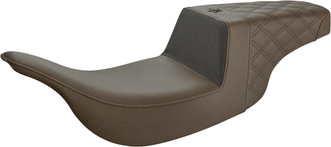0801-1359 - SADDLEMEN Unknown Industries Seat - Front Carbon Fiber/Black Gripper Lumbar/Rear Lattice Stitch - FL UN97-07-173BR