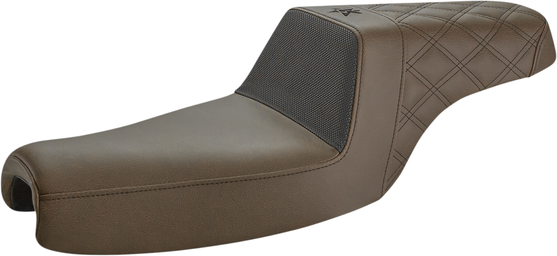 0804-0772 - SADDLEMEN Unknown Industries Seat - Front Carbon Fiber/Black Gripper Lumbar/Rear Lattice Stitch - XL UN07-03-173BR
