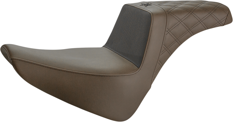 0802-1446 - SADDLEMEN Unknown Industries Seat - Front Carbon Fiber/Black Gripper Lumbar/Rear Lattice Stitch UN18-33-173BR