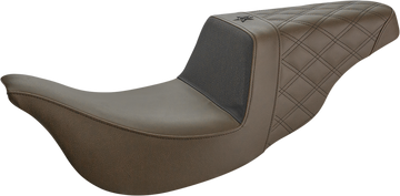 0801-1360 - SADDLEMEN Unknown Industries Seat - Front Carbon Fiber/Black Gripper Lumbar/Rear Lattice Stitch - FL UN08-07-173BR