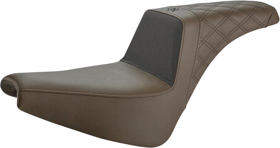 0802-1444 - SADDLEMEN Unknown Industries Seat - Front Carbon Fiber/Black Gripper Lumbar/Rear Lattice Stitch - FX UN18-30-173BR