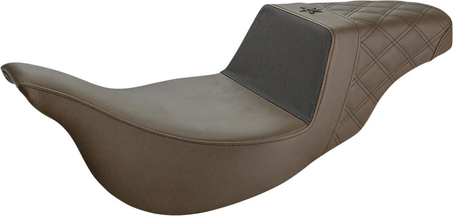 0801-1361 - SADDLEMEN Unknown Industries Seat - Front Carbon Fiber/Black Gripper Lumbar/Rear Lattice Stitch UN08-07-173BREX