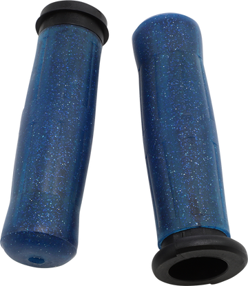 0630-2800 - AVON GRIPS Grips - Old School - Throttle-By-Wire - Blue OLD-69-SBLUE-FL