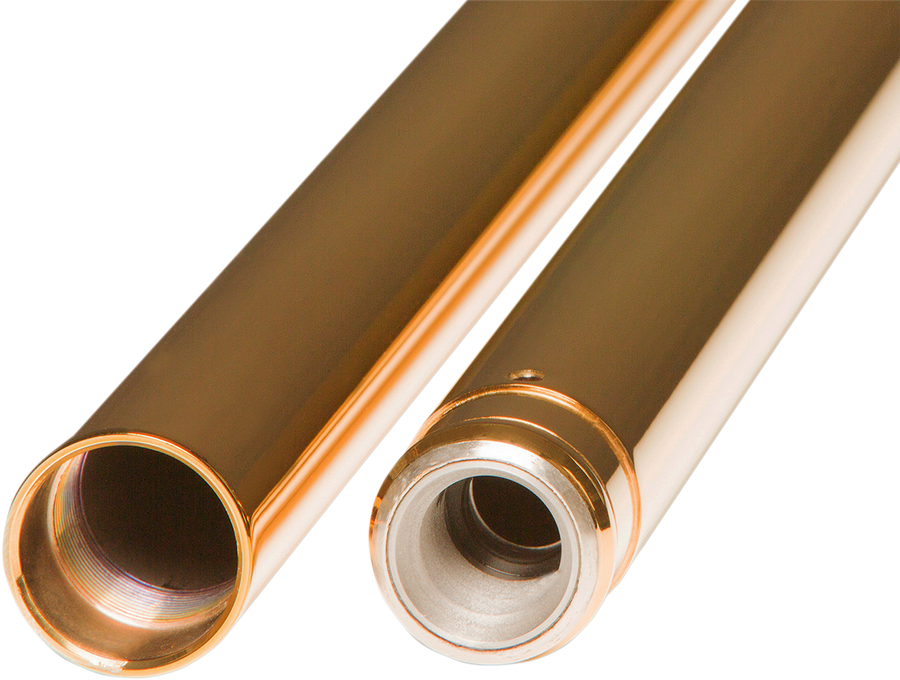 0404-0577 - CUSTOM CYCLE ENGINEERING Inverted Fork Tubes - Gold - 43 mm - +2" Length 710075