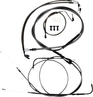 0662-0860 - LA CHOPPERS Handlebar Cable/Brake Line Kit?- Quick Connect - Mini Ape Hangers - Midnight LA-8157KT-08M
