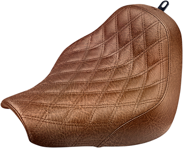 0802-1177 - SADDLEMEN Renegade Solo Seat - Lattice Stitched - Brown 818-31-002BLS