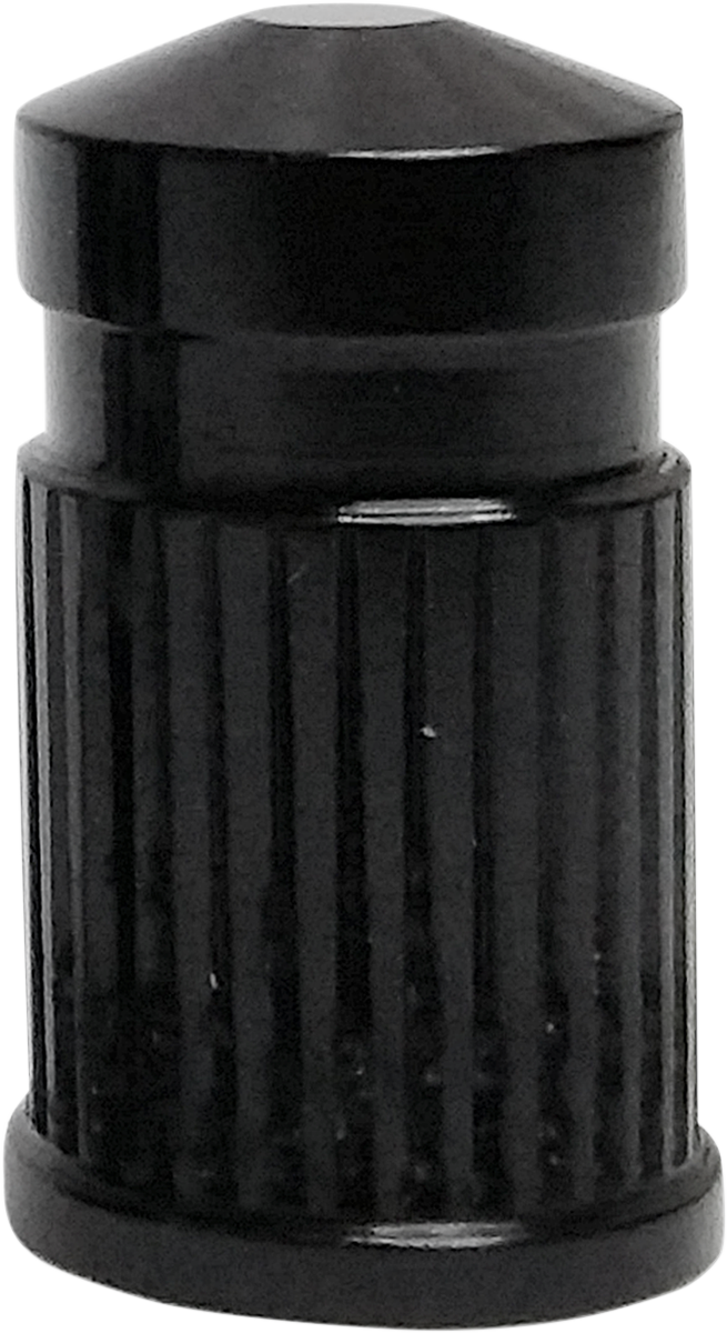 0361-0075 - AVON GRIPS Valve Stem Cap - Round - Black Anodized SVC-307-ANO