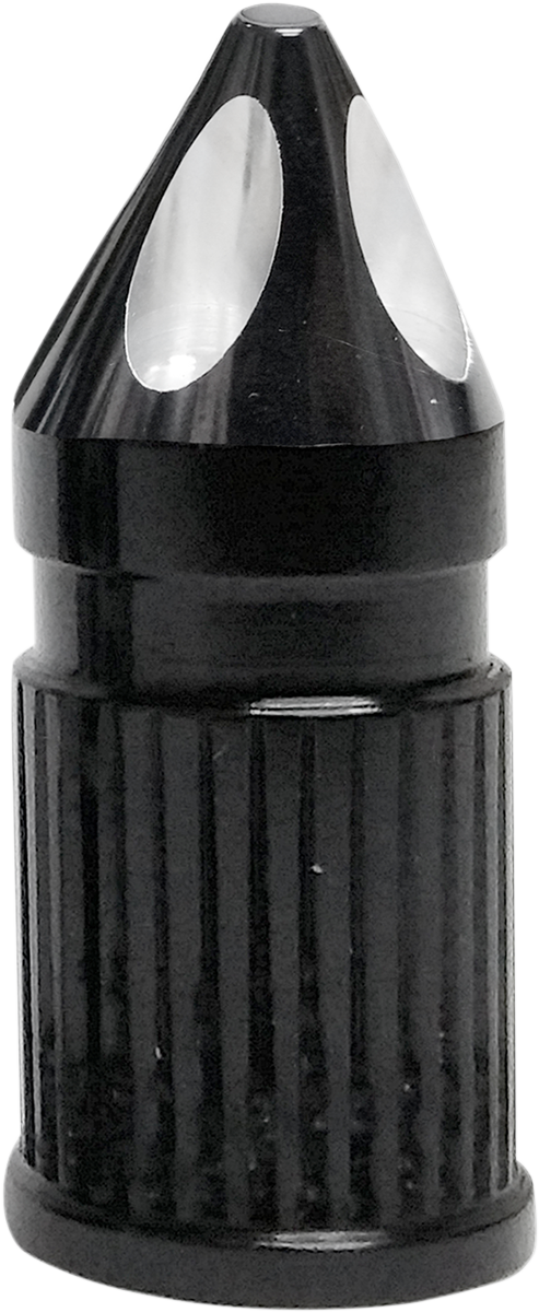 0361-0077 - AVON GRIPS Valve Caps - Spike - Black Anodized SVC-308-ANO-SPK