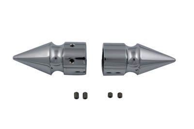 2263-2 - Chrome Front Axle Cover Set Pike Style