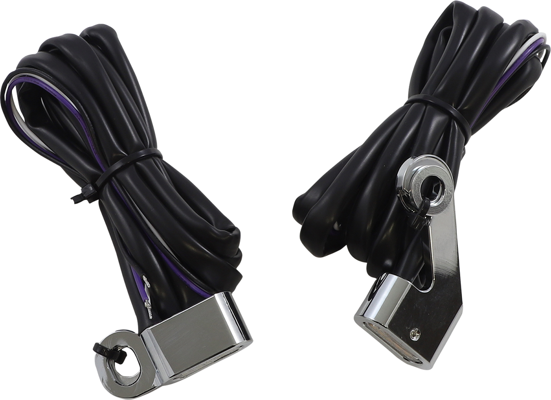 2040-2790 - DRAG SPECIALTIES Marker Lights - White/Amber - Chrome L22-0232DCE