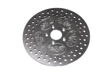 23-0835 - 11-1/2  Rear Brake Disc Skull Design Stainless Steel