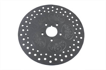 23-0836 - 11-1/2  Rear Brake Disc Skull Design Stainless Steel