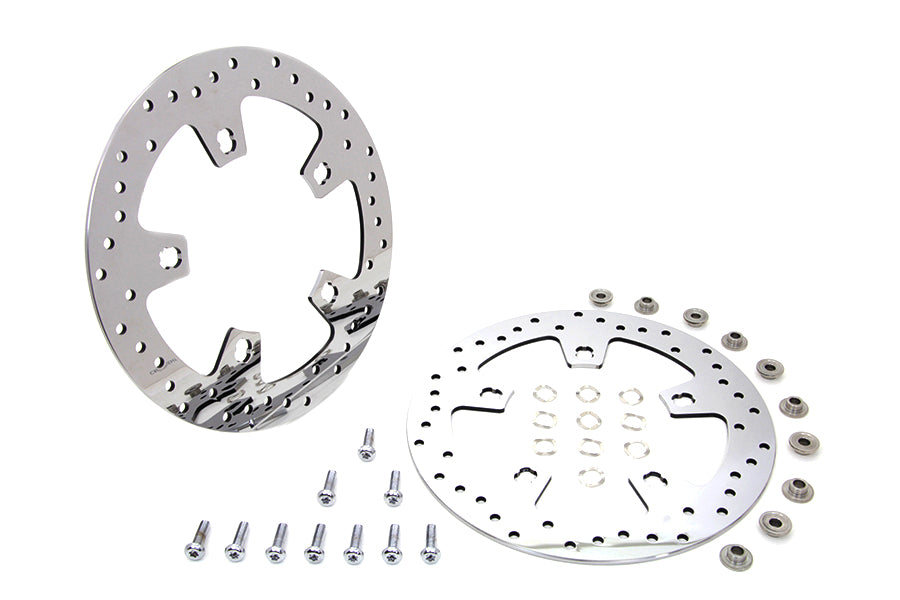 23-0906 - 11.8  Front Brake Disc Set Polished