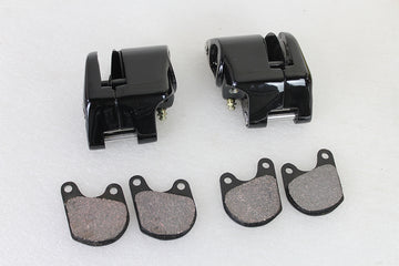 23-1122 - Black Front 1 Piston Caliper Set