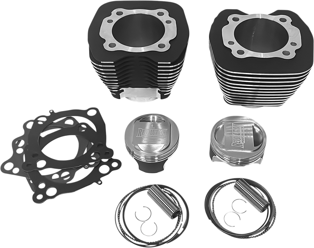 0931-1027 - REVOLUTION PERFORMANCE, LLC Cylinder Kit - 98" - Black with Highlighted Fins RP201-103W