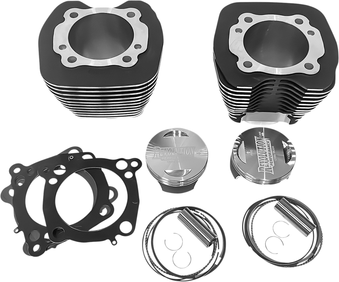 0931-1030 - REVOLUTION PERFORMANCE, LLC Cylinder Kit - 107" - Black with Highlighted Fins RP201-119W