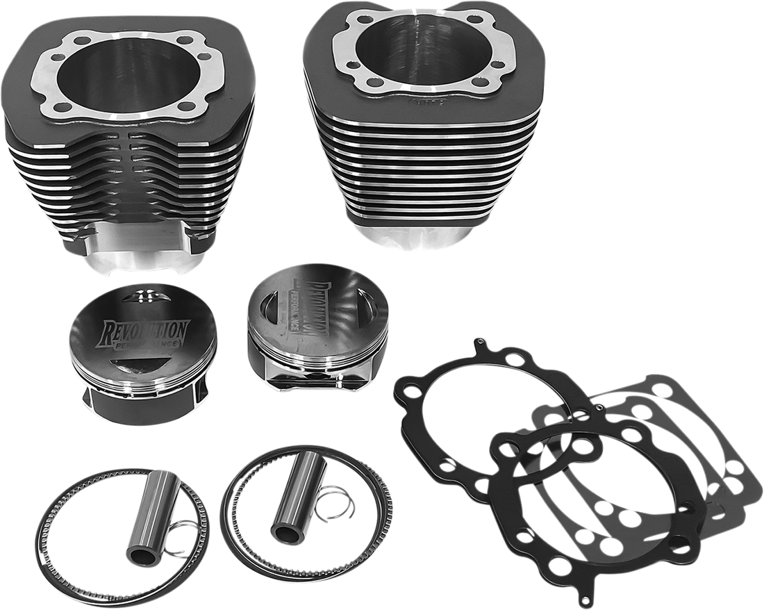 0931-1049 - REVOLUTION PERFORMANCE, LLC Cylinder Kit - 131" - Granite/Highlighted Fins - Twin Cam RP201-135W