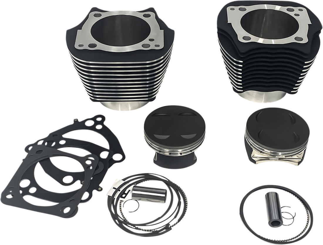 0931-1050 - REVOLUTION PERFORMANCE, LLC Cylinder Kit - 139" - Black with Highlighted Fins - M8 RP201-611W
