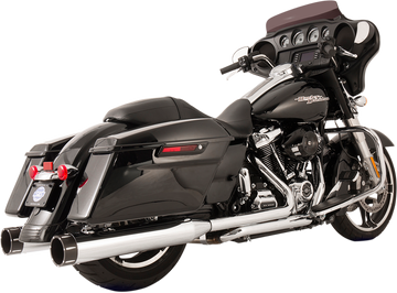 1800-2529 - S&S CYCLE Exhaust System - Chrome - Black Tracer 550-0701C
