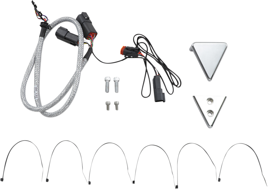 2210-0116 - DAKOTA DIGITAL Chrome Handlebar Clamp Mount for V-Bar - Includes Wiring Harness AI-271