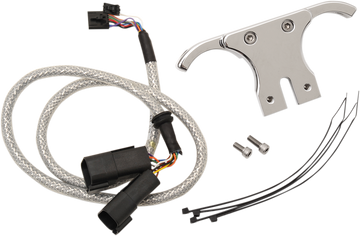 2210-0117 - DAKOTA DIGITAL Chrome Handlebar Clamp Mount with T-Bar Drag Bar - Includes Wiring Harness AI-250