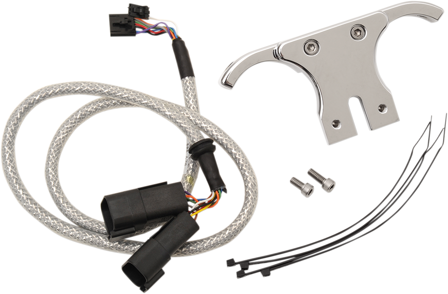 2210-0117 - DAKOTA DIGITAL Chrome Handlebar Clamp Mount with T-Bar Drag Bar - Includes Wiring Harness AI-250